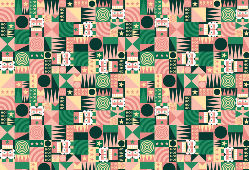 Geometric Christmas Wrapping Paper