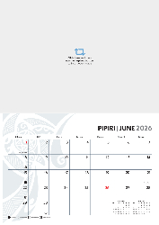 2025 Calendar - Te Reo
